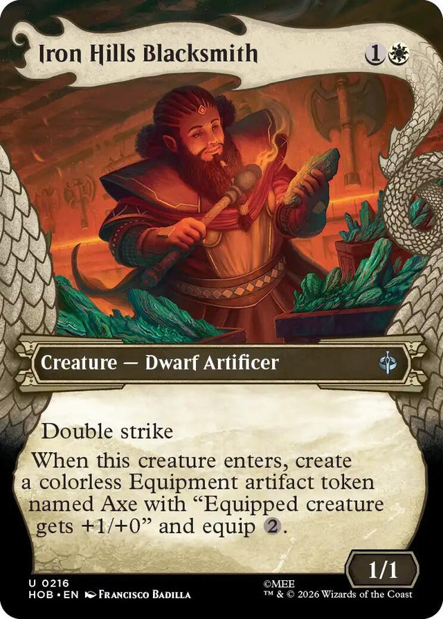 Image for Iron Hills Blacksmith (Showcase) (216) (Foil) (The Hobbit) (HOB) - Magic: The Gathering