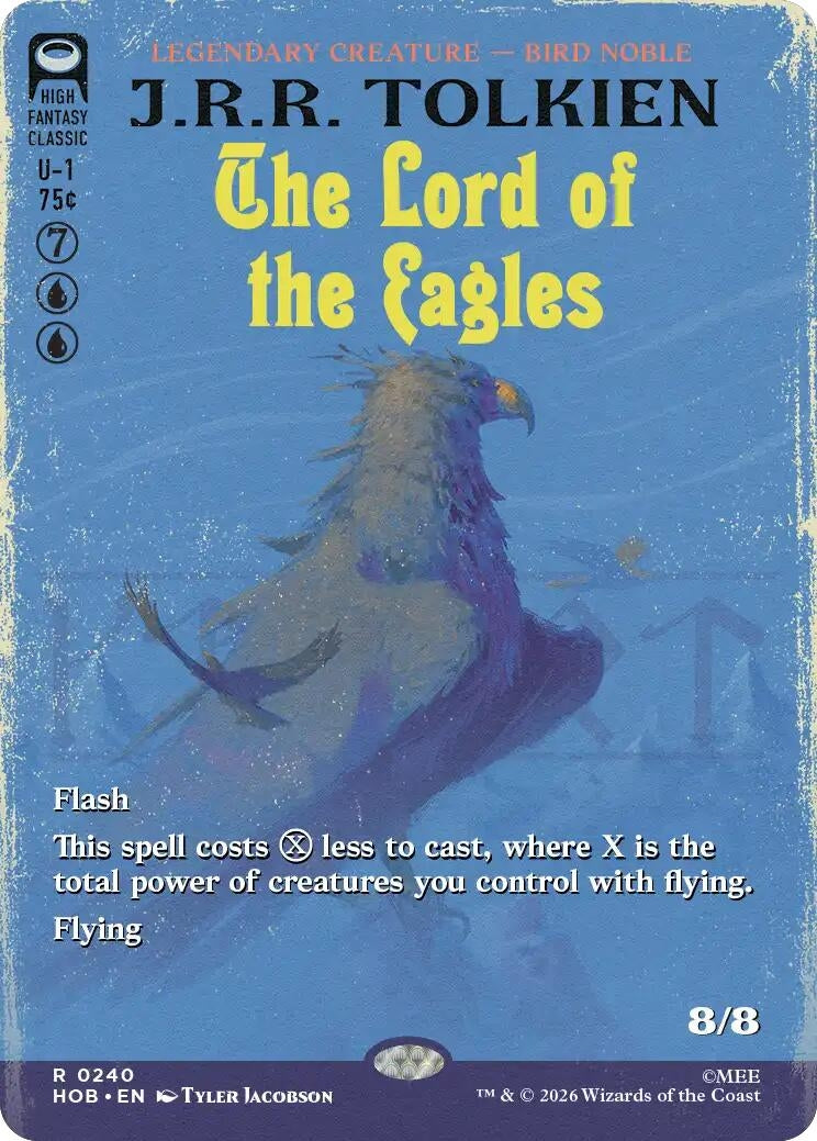 Image for The Lord of the Eagles (Borderless) (240) (Foil) (The Hobbit) (HOB) - Magic: The Gathering