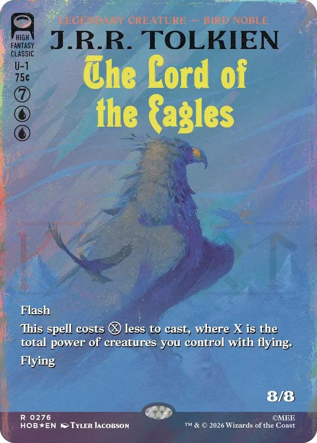 Image for The Lord of the Eagles (Borderless) (Surge Foil) (276) (Foil) (The Hobbit) (HOB) - Magic: The Gathering