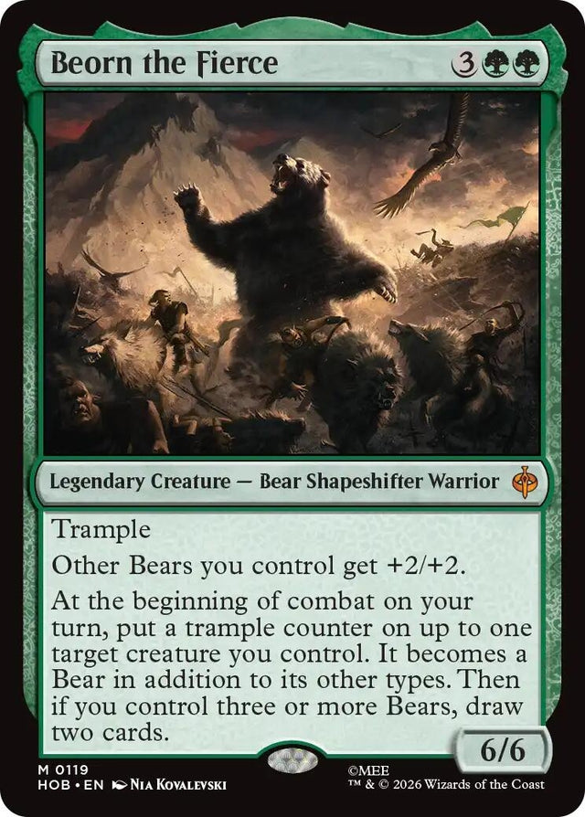 Image for Beorn the Fierce (119) (The Hobbit) (HOB) - Magic: The Gathering