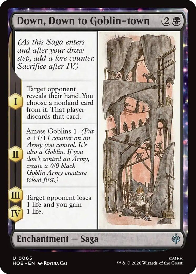 Image for Down, Down to Goblin-town (65) (Foil) (The Hobbit) (HOB) - Magic: The Gathering