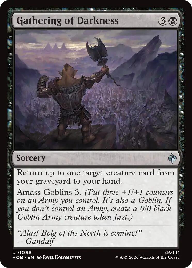 Image for Gathering of Darkness (68) (Foil) (The Hobbit) (HOB) - Magic: The Gathering
