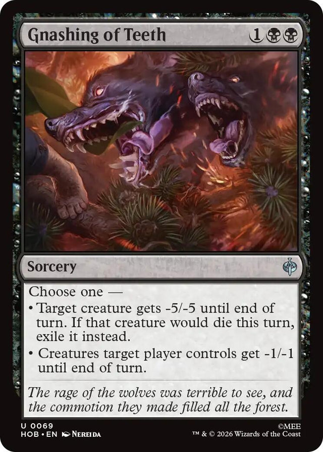 Image for Gnashing of Teeth (69) (Foil) (The Hobbit) (HOB) - Magic: The Gathering