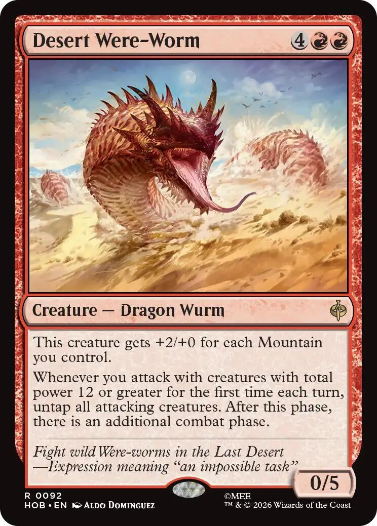 Image for Desert Were-Worm (92) (Foil) (The Hobbit) (HOB) - Magic: The Gathering