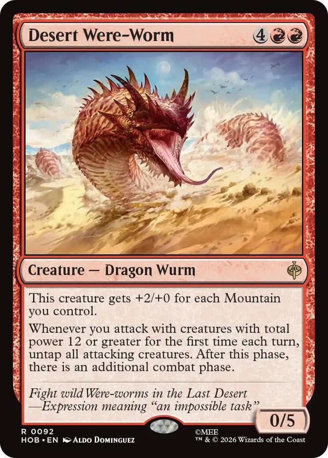 Image for Desert Were-Worm (92) (Foil) (The Hobbit) (HOB) - Magic: The Gathering