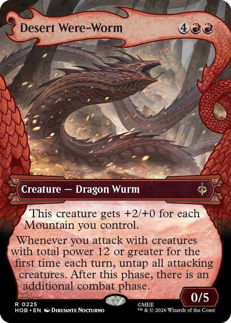 Image for Desert Were-Worm (Showcase) (225) (Foil) (The Hobbit) (HOB) - Magic: The Gathering