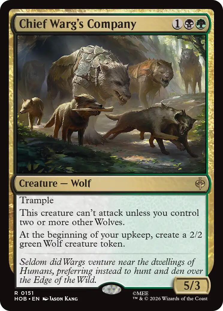 Image for Chief Warg's Company (151) (Foil) (The Hobbit) (HOB) - Magic: The Gathering