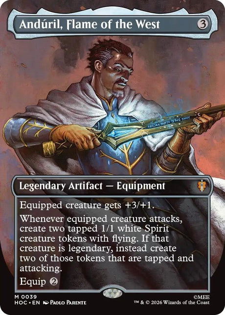Image for Anduril, Flame of the West (Borderless) (39) (Foil) (The Hobbit: Eternal-Legal) (HOC) - Magic: The Gathering
