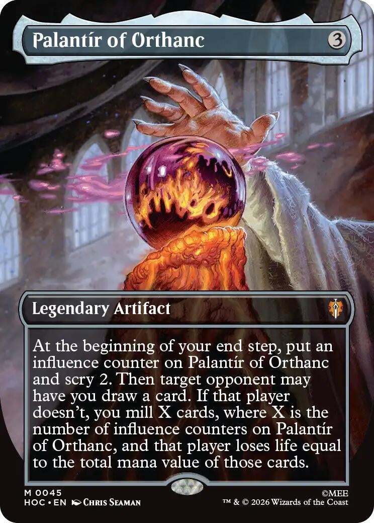 Image for Palantir of Orthanc (Borderless) (45) (Foil) (The Hobbit: Eternal-Legal) (HOC) - Magic: The Gathering