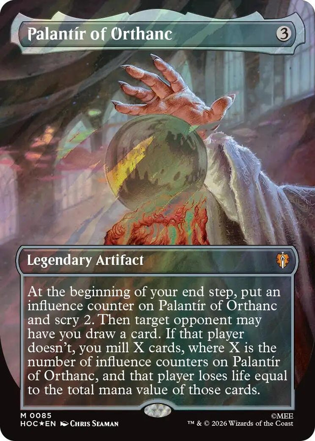 Image for Palantir of Orthanc (Borderless) (Surge Foil) (85) (Foil) (The Hobbit: Eternal-Legal) (HOC) - Magic: The Gathering