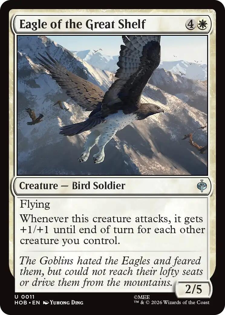 Image for Eagle of the Great Shelf (11) (Foil) (The Hobbit) (HOB) - Magic: The Gathering