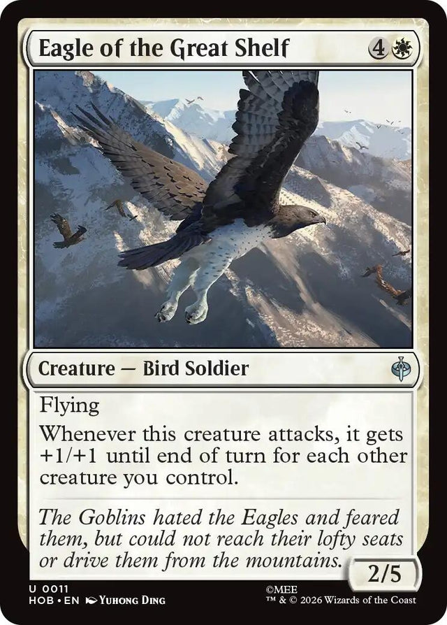 Image for Eagle of the Great Shelf (11) (Foil) (The Hobbit) (HOB) - Magic: The Gathering