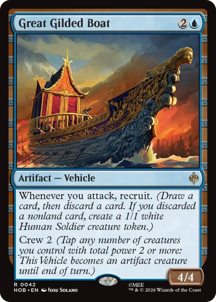 Image for Great Gilded Boat (42) (Foil) (The Hobbit) (HOB) - Magic: The Gathering