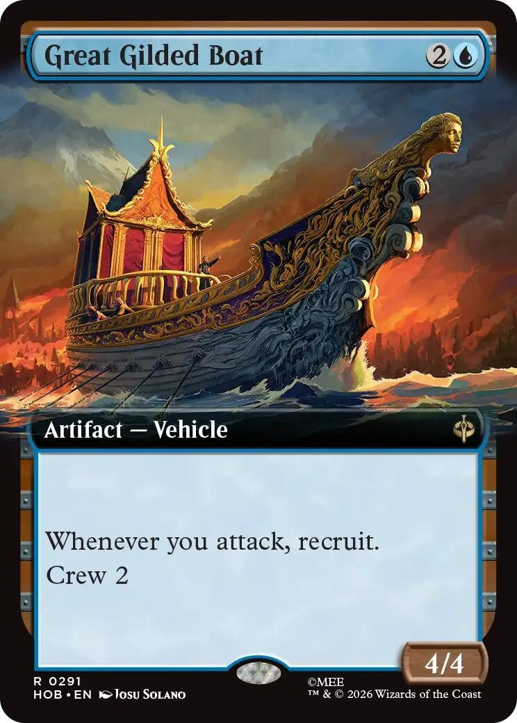 Image for Great Gilded Boat (Extended Art) (291) (Foil) (The Hobbit) (HOB) - Magic: The Gathering