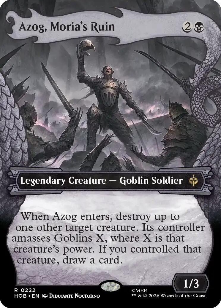 Image for Azog, Moria's Ruin (Showcase) (222) (Foil) (The Hobbit) (HOB) - Magic: The Gathering