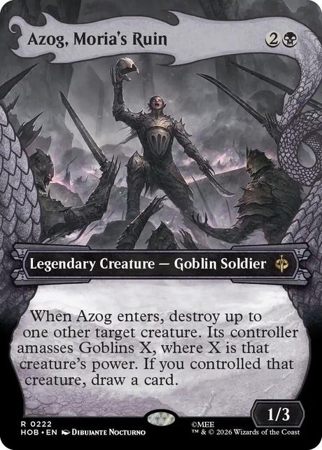 Image for Azog, Moria's Ruin (Showcase) (222) (Foil) (The Hobbit) (HOB) - Magic: The Gathering