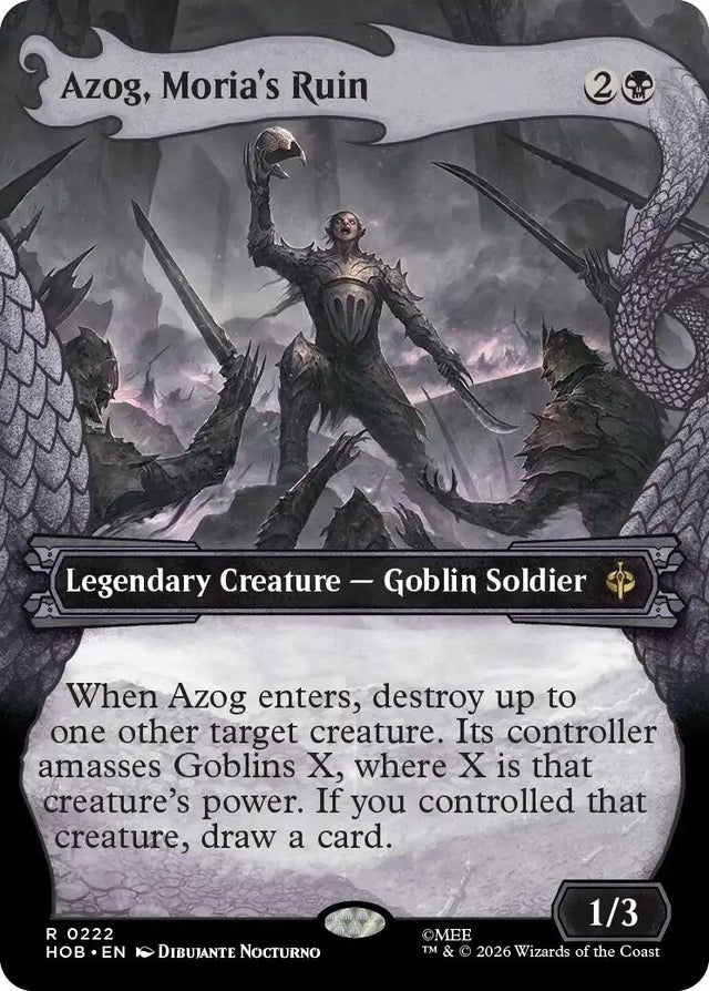 Image for Azog, Moria's Ruin (Showcase) (222) (Foil) (The Hobbit) (HOB) - Magic: The Gathering