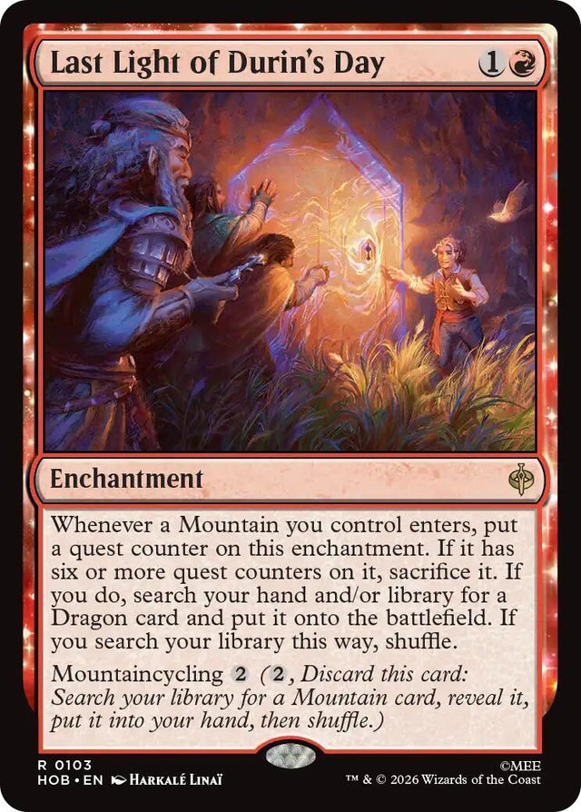 Image for Last Light of Durin's Day (103) (Foil) (The Hobbit) (HOB) - Magic: The Gathering