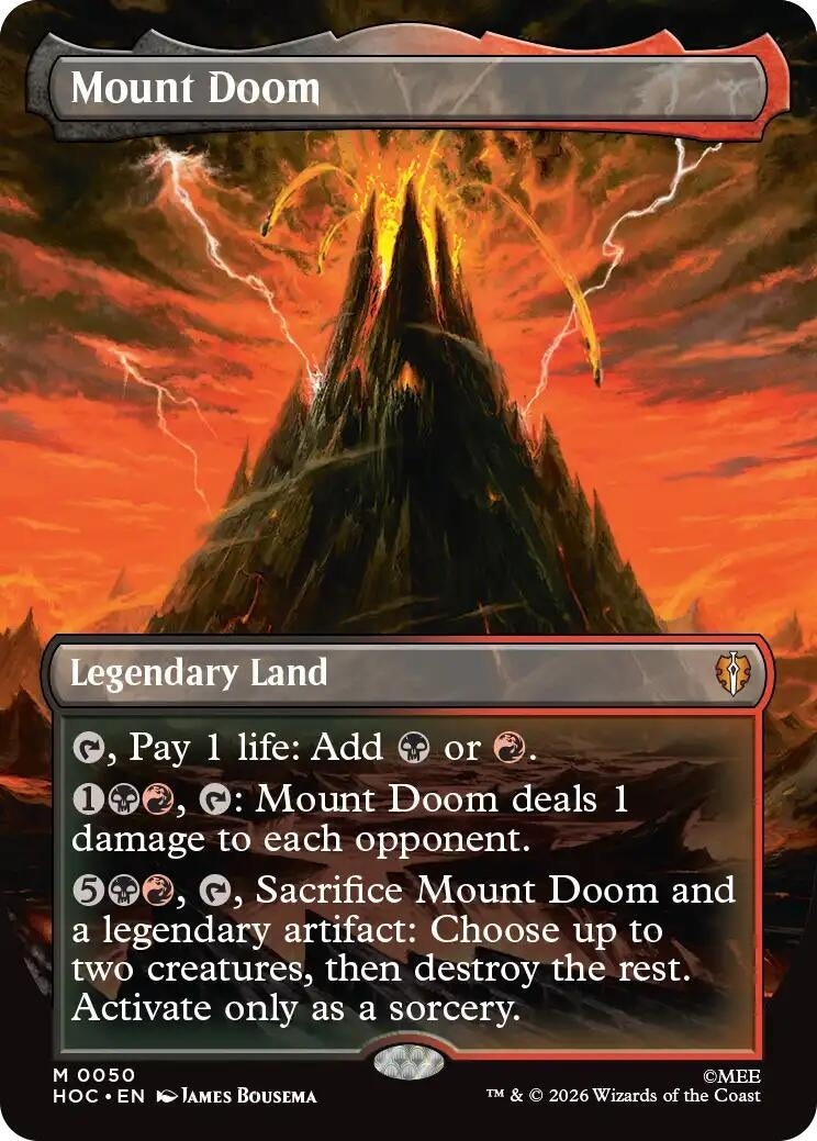 Image for Mount Doom (Borderless) (50) (Foil) (The Hobbit: Eternal-Legal) (HOC) - Magic: The Gathering