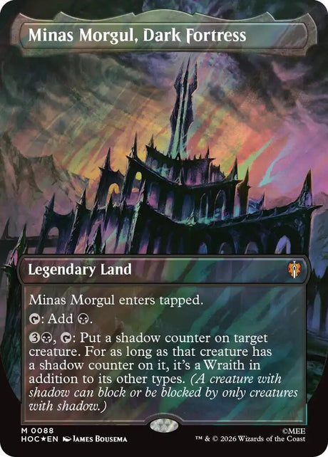 Image for Minas Morgul, Dark Fortress (Borderless) (Surge Foil) (88) (Foil) (The Hobbit: Eternal-Legal) (HOC) - Magic: The Gathering