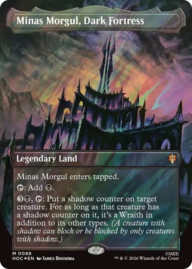 Image for Minas Morgul, Dark Fortress (Borderless) (Surge Foil) (88) (Foil) (The Hobbit: Eternal-Legal) (HOC) - Magic: The Gathering
