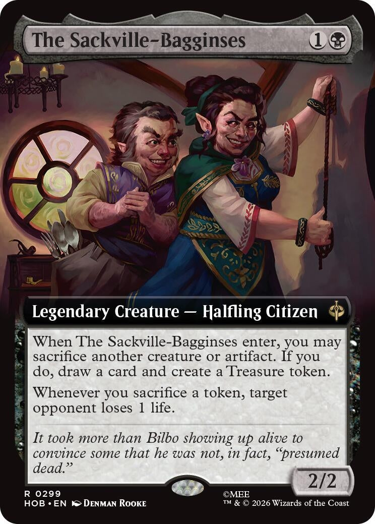 Image for The Sackville-Bagginses (Extended Art) (299) (Foil) (The Hobbit) (HOB) - Magic: The Gathering