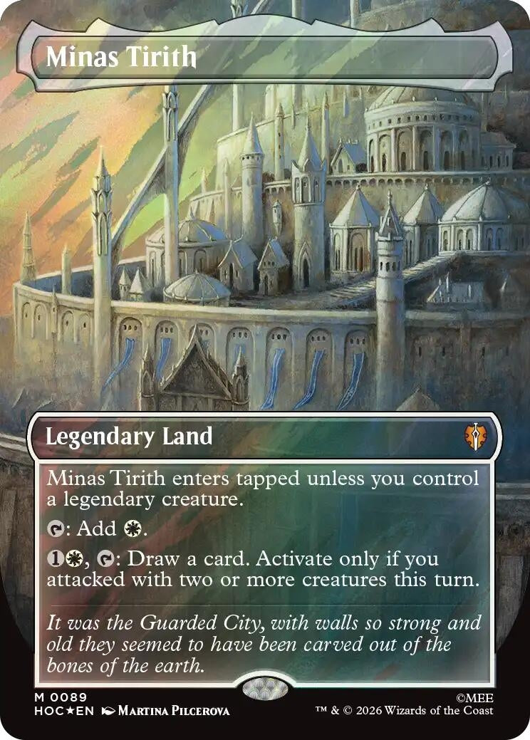 Image for Minas Tirith (Borderless) (Surge Foil) (89) (Foil) (The Hobbit: Eternal-Legal) (HOC) - Magic: The Gathering