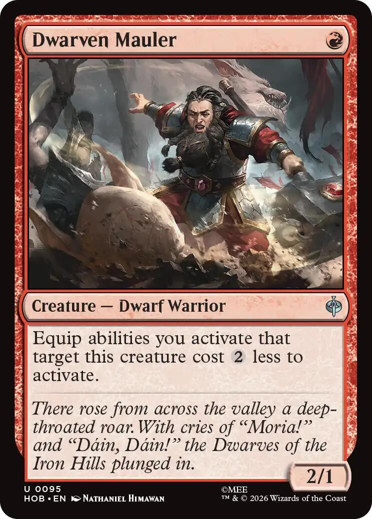 Image for Dwarven Mauler (95) (Foil) (The Hobbit) (HOB) - Magic: The Gathering