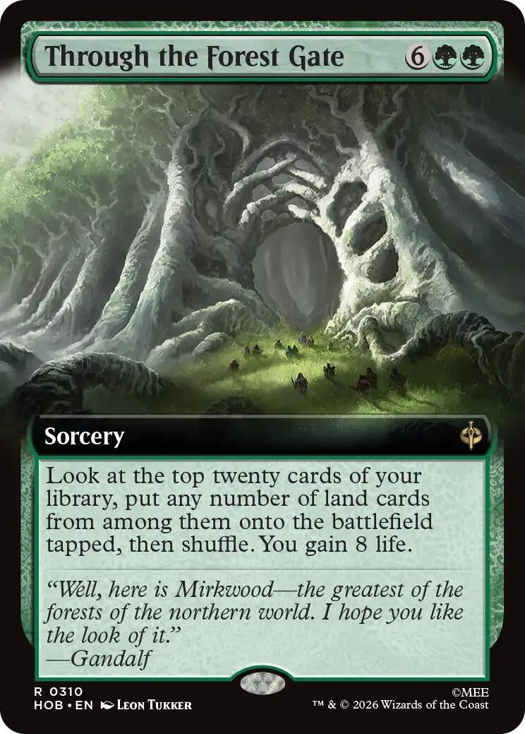 Image for Through the Forest Gate (Extended Art) (310) (Foil) (The Hobbit) (HOB) - Magic: The Gathering
