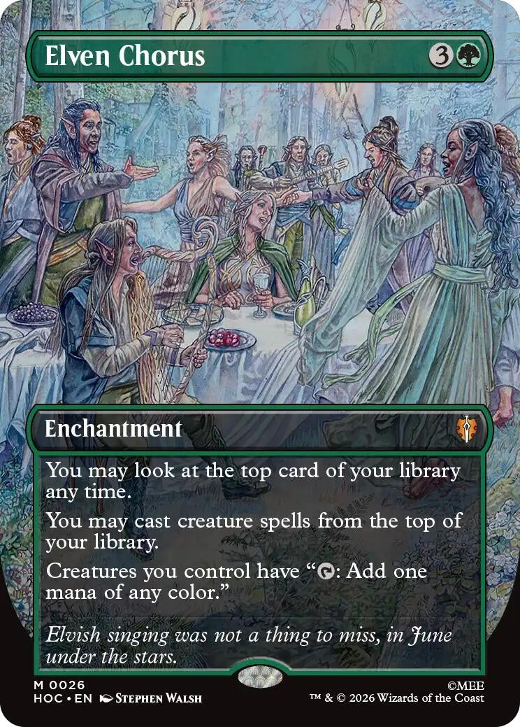 Image for Elven Chorus (Borderless) (26) (Foil) (The Hobbit: Eternal-Legal) (HOC) - Magic: The Gathering