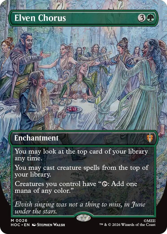 Image for Elven Chorus (Borderless) (26) (Foil) (The Hobbit: Eternal-Legal) (HOC) - Magic: The Gathering