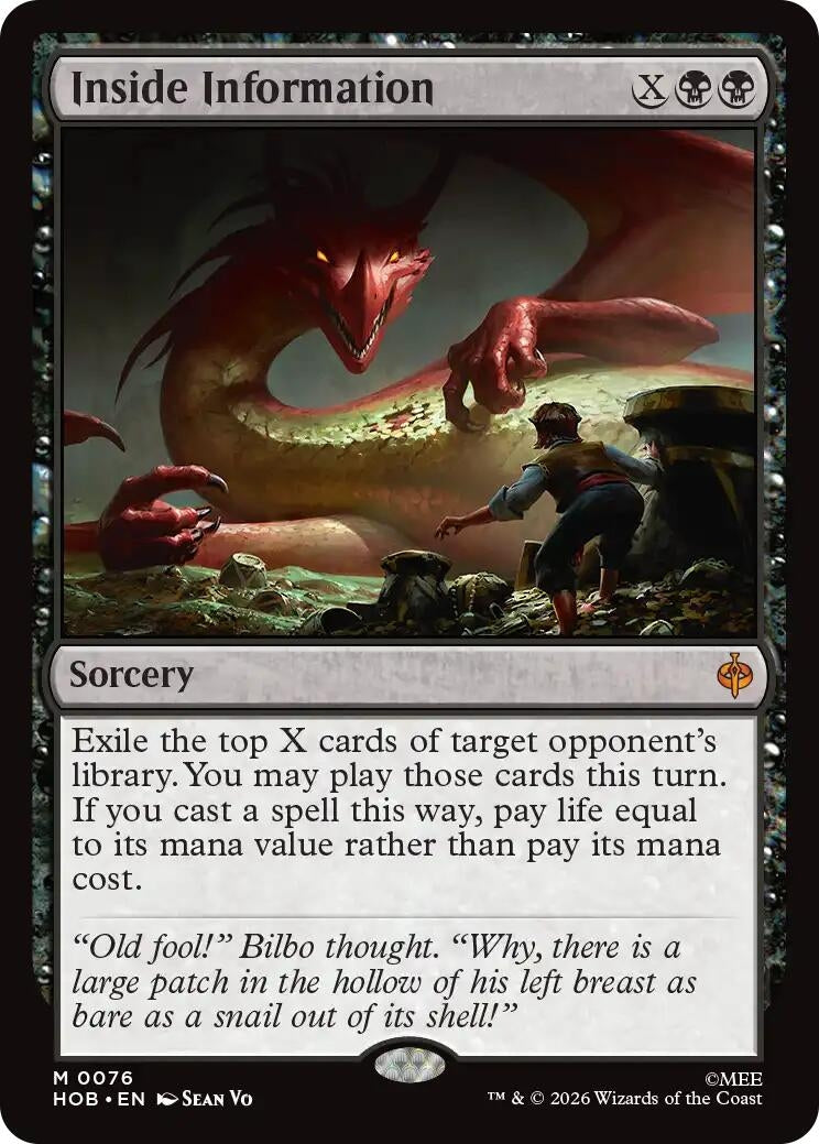 Image for Inside Information (76) (Foil) (The Hobbit) (HOB) - Magic: The Gathering
