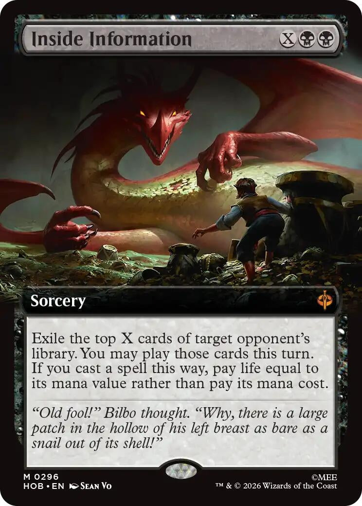 Image for Inside Information (Extended Art) (296) (Foil) (The Hobbit) (HOB) - Magic: The Gathering