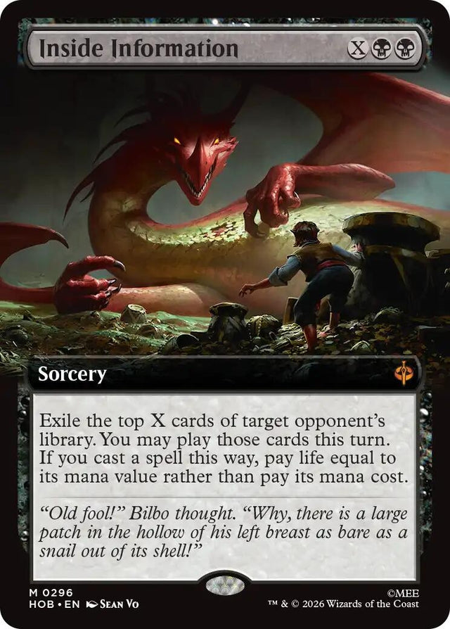 Image for Inside Information (Extended Art) (296) (Foil) (The Hobbit) (HOB) - Magic: The Gathering
