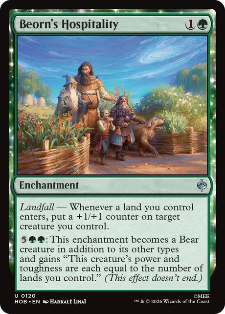 Image for Beorn's Hospitality (120) (Foil) (The Hobbit) (HOB) - Magic: The Gathering