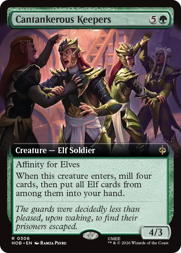 Image for Cantankerous Keepers (Extended Art) (306) (Foil) (The Hobbit) (HOB) - Magic: The Gathering