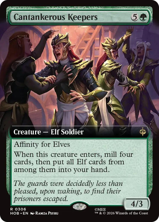 Image for Cantankerous Keepers (Extended Art) (306) (Foil) (The Hobbit) (HOB) - Magic: The Gathering