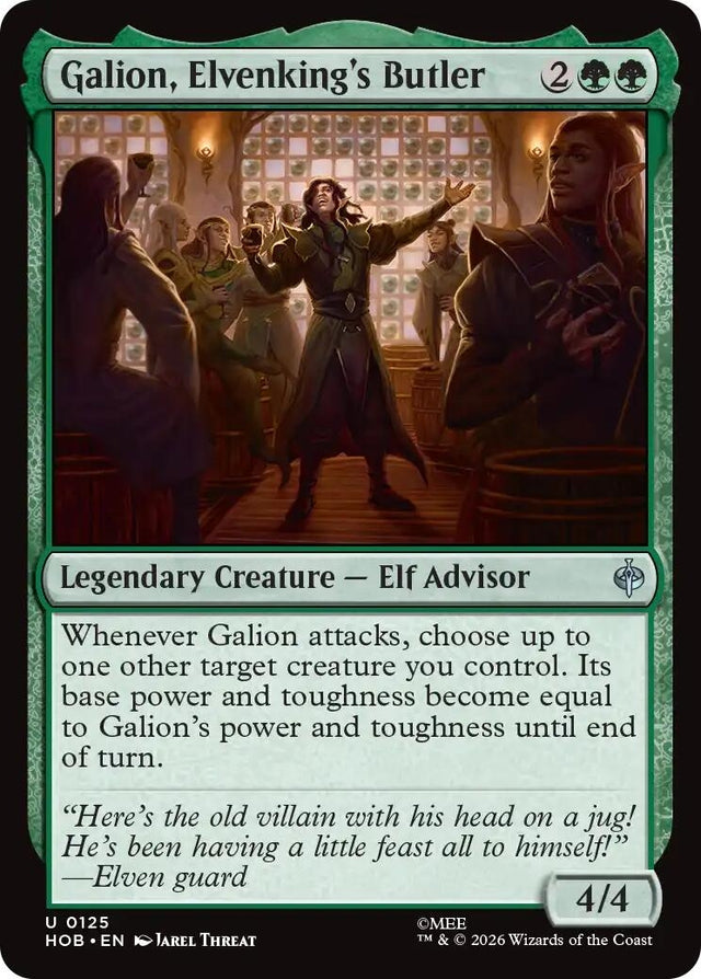 Image for Galion, Elvenking's Butler (125) (Foil) (The Hobbit) (HOB) - Magic: The Gathering