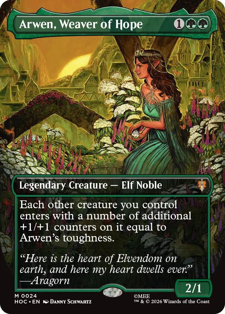 Image for Arwen, Weaver of Hope (Borderless) (24) (Foil) (The Hobbit: Eternal-Legal) (HOC) - Magic: The Gathering