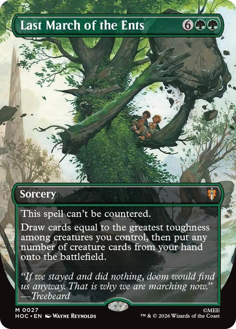 Image for Last March of the Ents (Borderless) (27) (The Hobbit: Eternal-Legal) (HOC) - Magic: The Gathering