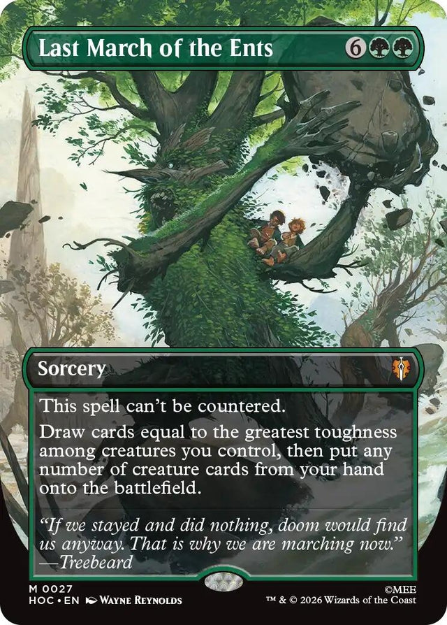 Image for Last March of the Ents (Borderless) (27) (Foil) (The Hobbit: Eternal-Legal) (HOC) - Magic: The Gathering