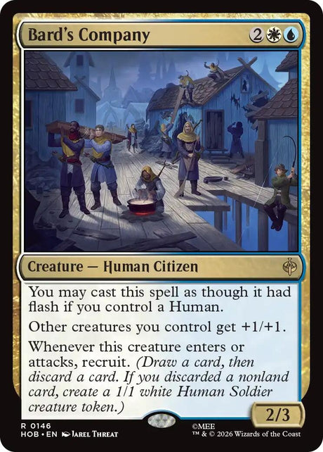 Image for Bard's Company (146) (Foil) (The Hobbit) (HOB) - Magic: The Gathering