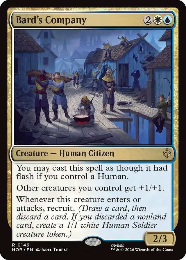 Image for Bard's Company (146) (Foil) (The Hobbit) (HOB) - Magic: The Gathering