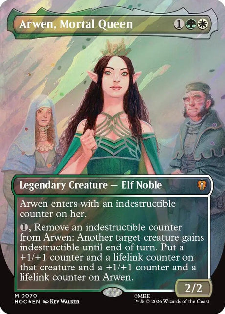 Image for Arwen, Mortal Queen (Borderless) (Surge Foil) (70) (Foil) (The Hobbit: Eternal-Legal) (HOC) - Magic: The Gathering