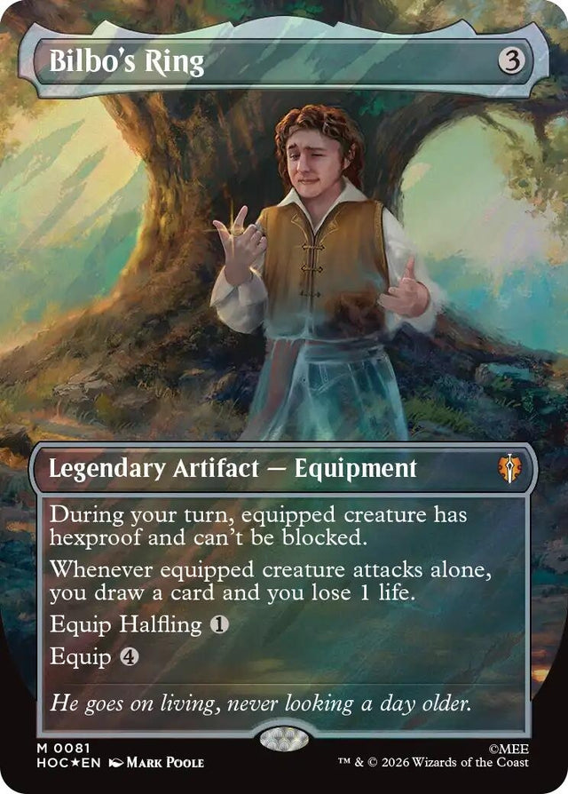 Image for Bilbo's Ring (Borderless) (Surge Foil) (81) (Foil) (The Hobbit: Eternal-Legal) (HOC) - Magic: The Gathering