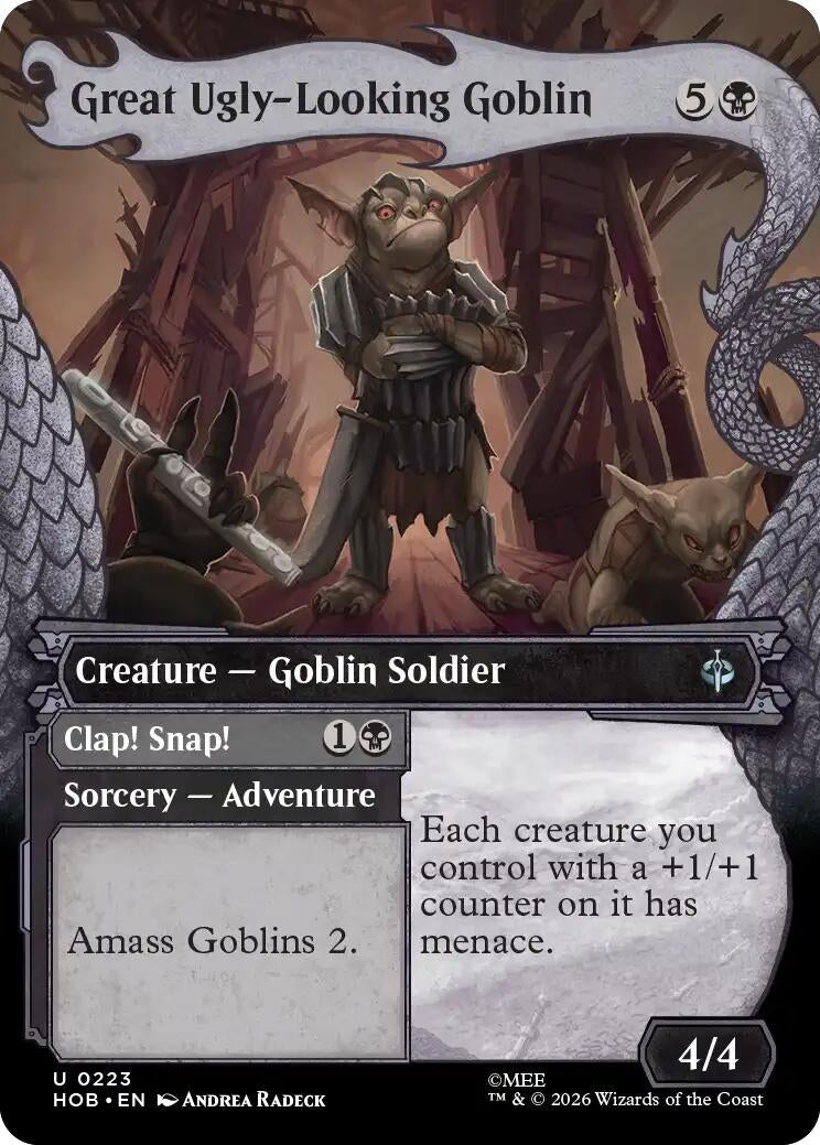 Image for Great Ugly-Looking Goblin (Showcase) (223) (Foil) (The Hobbit) (HOB) - Magic: The Gathering