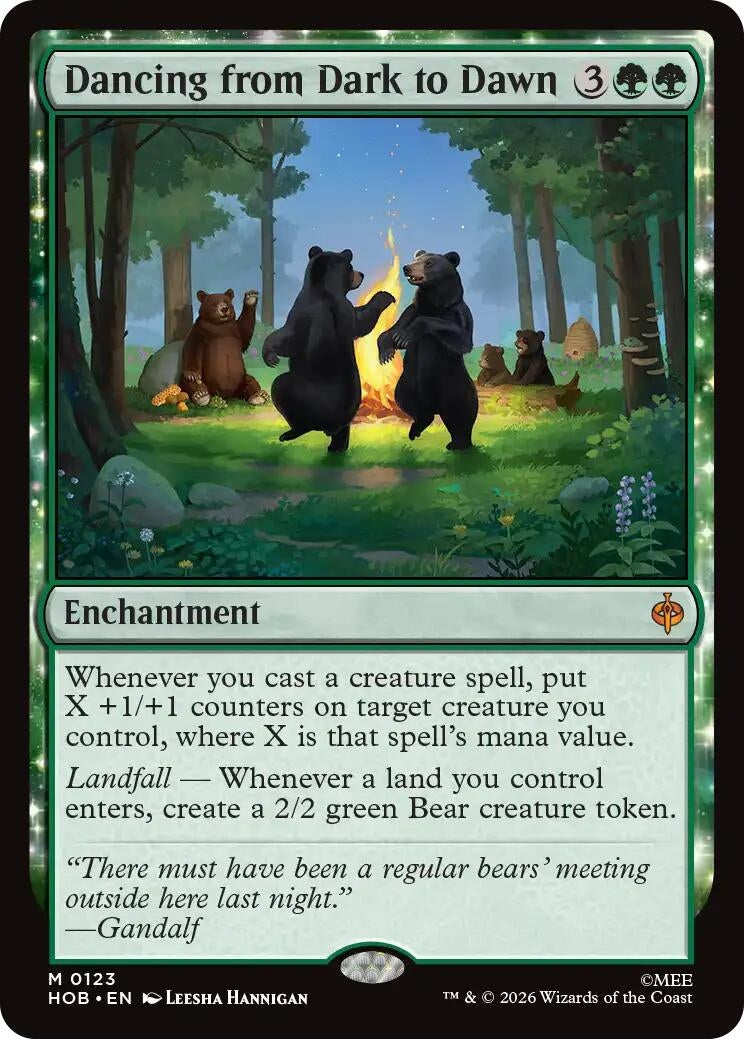 Image for Dancing from Dark to Dawn (123) (Foil) (The Hobbit) (HOB) - Magic: The Gathering