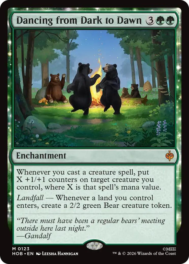 Image for Dancing from Dark to Dawn (123) (Foil) (The Hobbit) (HOB) - Magic: The Gathering