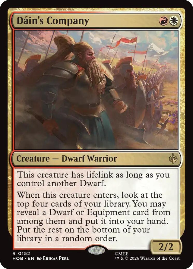 Image for Dain's Company (152) (Foil) (The Hobbit) (HOB) - Magic: The Gathering