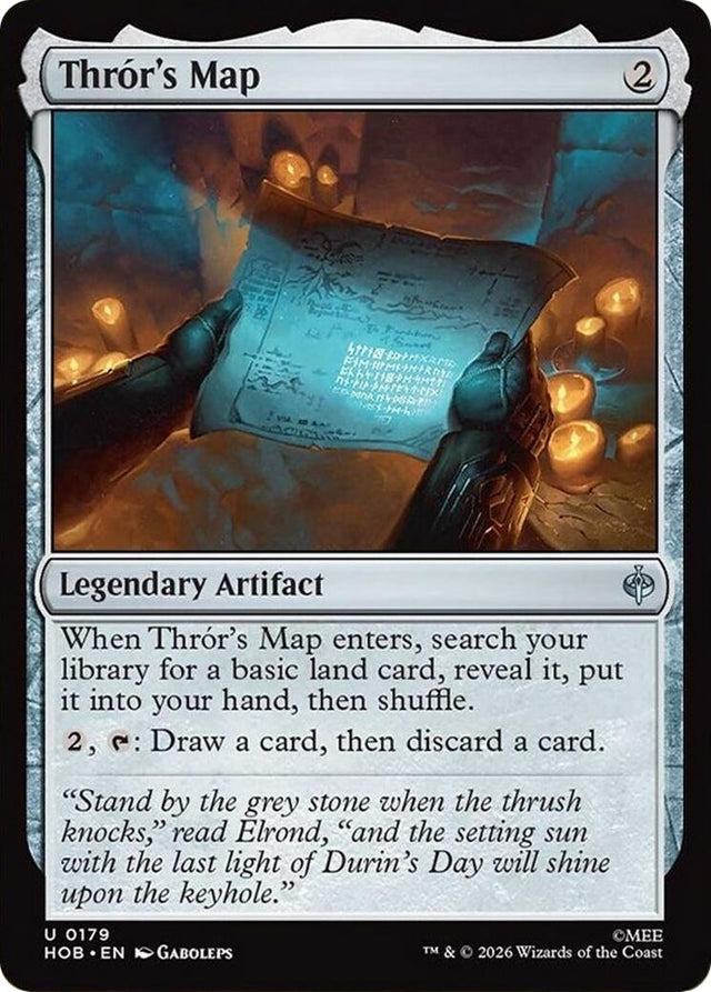 Image for Thror's Map (179) (Foil) (The Hobbit) (HOB) - Magic: The Gathering